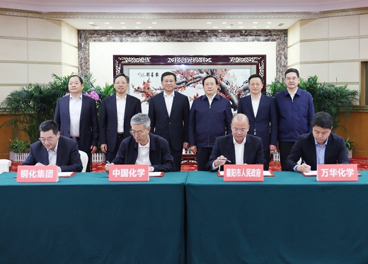 中国化学  万华化学  尊龙凯时集团联合投建襄阳市中化学新能源产业园